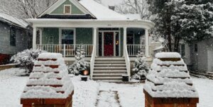 snowy house